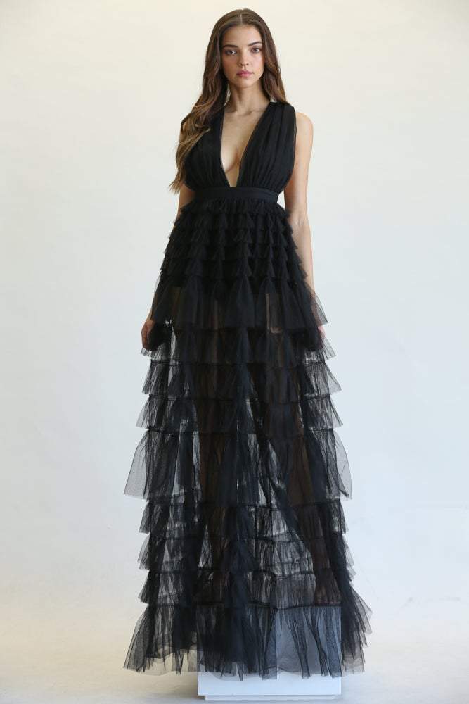 Quanita Tulle Fabric Dress