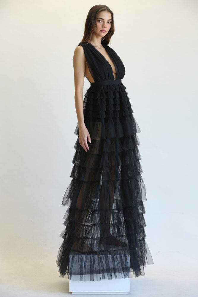 Quanita Tulle Fabric Dress