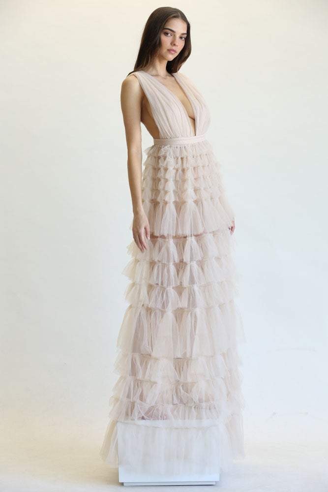 Quanita Tulle Fabric Dress