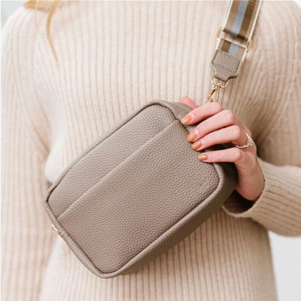 Genuine Leather Crossbody Bag for Women - Stylish and Durable Wide Strap Shoulder Bag